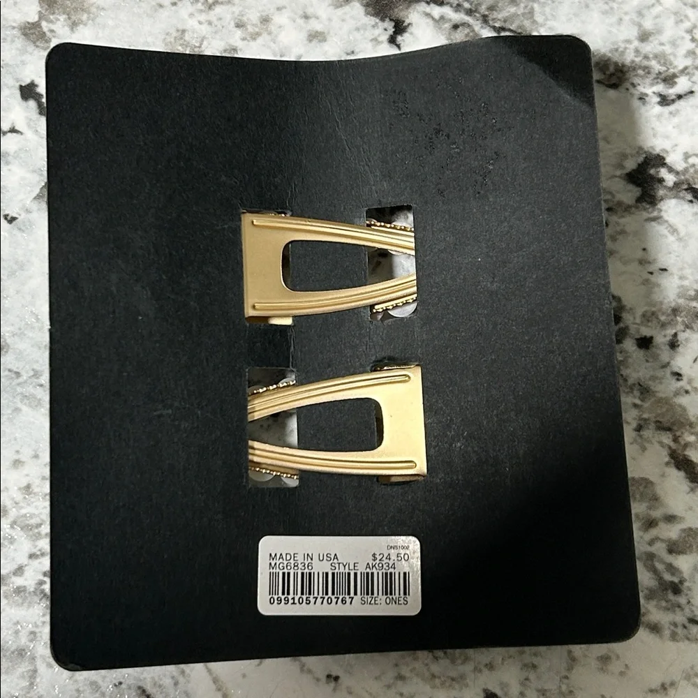 NWT J. Crew factory Pearl Embelished Hair Clips Ivory & Gold